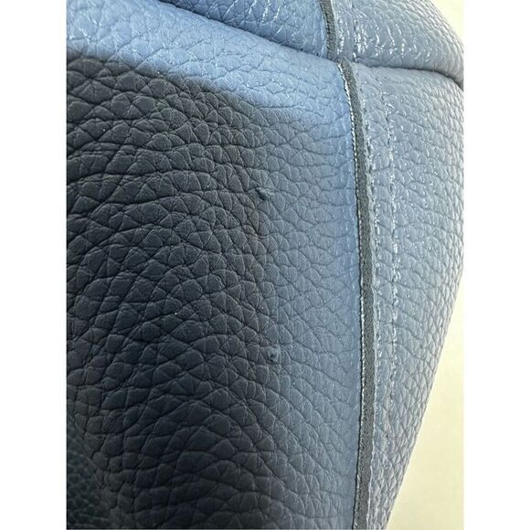 RODAN + FIELDS Blue Leather Purse/Travel Tote Shopper WITH Make-up Bag Pouch - Picture 12 of 16